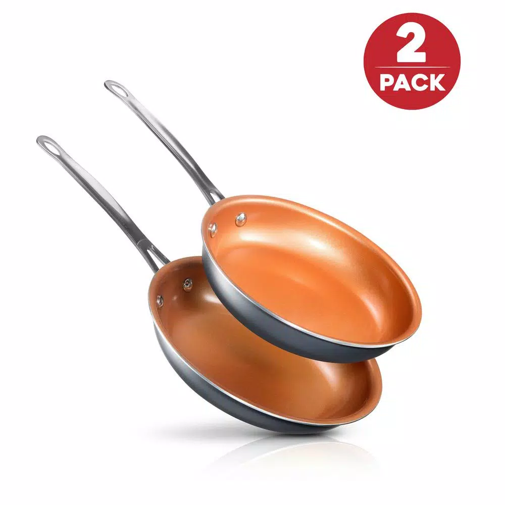 Cookware Gotham Steel 8.5 In. And 9.5 In. Aluminum Ti-Ceramic Nonstick Round Fry Pan Set (2-Piece) 3 Cookware Gotham Steel 8.5 In. And 9.5 In. Aluminum Ti-Ceramic Nonstick Round Fry Pan Set (2-Piece)