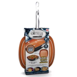Cookware Gotham Steel 8.5 In. And 9.5 In. Aluminum Ti-Ceramic Nonstick Square Fry Pan Set (2-Piece) 7 Cookware Gotham Steel 8.5 In. And 9.5 In. Aluminum Ti-Ceramic Nonstick Square Fry Pan Set (2-Piece) -Weston Shop graphite gotham steel skillets 1737 4f 1000