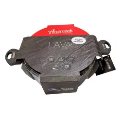 Alternative view of Bakeware AMERCOOK Lava Stone 3.5 Qt. Aluminum Nonstick Casserole Dish In Gray With Glass Lid