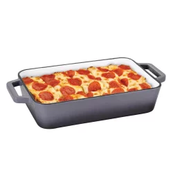 Cookware AMERCOOK LA PLURIEL 11.8 In. Cast Iron Roasting Pan In Gray 9 Cookware AMERCOOK LA PLURIEL 11.8 In. Cast Iron Roasting Pan In Gray -Weston Shop gray amercook griddles grill pans ac 0939g 1f 1000
