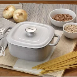 Alternative view of Bakeware Bayou Classic 4 Qt. Enameled Covered Weathered Gray Casserole