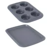 Bakeware BergHOFF GEM 2-Piece Small Non-Stick Dessert Set 1 Bakeware BergHOFF GEM 2-Piece Small Non-Stick Dessert Set -Weston Shop gray berghoff bakeware sets 2212689 64 1000