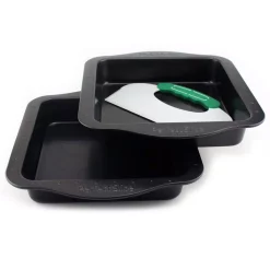BergHOFF Perfect Slice 3-Piece Square Bakeware Set With Cutting Tool