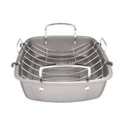 Cookware Circulon 17 In. X 13 In. Nonstick Bakeware Roaster With U-Rack -Weston Shop gray circulon roasting pans 56539 e1 1000