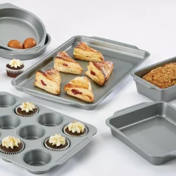 Farberware 8-Piece Gray Nonstick Bakeware Set -Weston Shop gray farberware bakeware sets 47765 31 1000