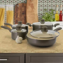 Oster Newcrest 8-Piece Aluminum Nonstick Cookware Set In Gray 11 Oster Newcrest 8-Piece Aluminum Nonstick Cookware Set In Gray -Weston Shop gray oster cookware sets 985114073m 31 1000