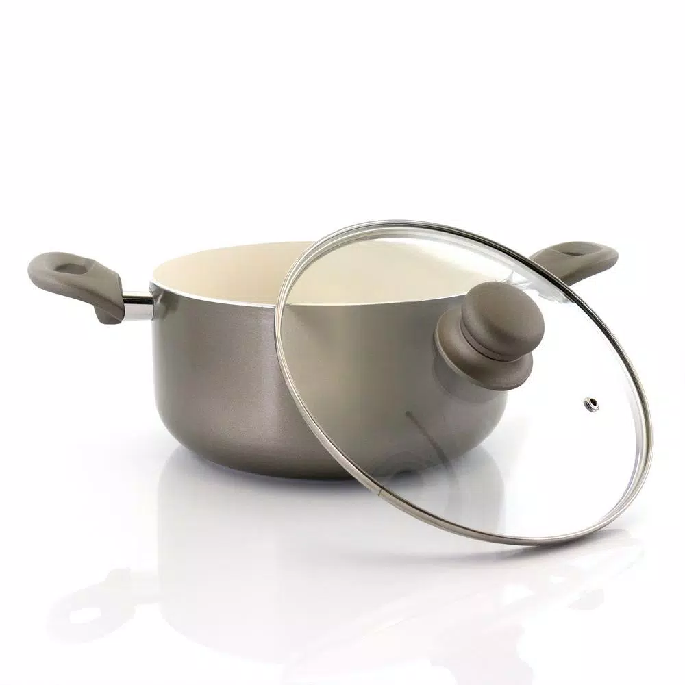 Oster Newcrest 8-Piece Aluminum Nonstick Cookware Set In Gray 4 Oster Newcrest 8-Piece Aluminum Nonstick Cookware Set In Gray - Image 2