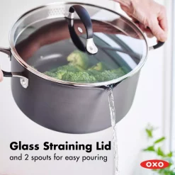 OXO Good Grips 10-Piece Hard-Anodized Aluminum Nonstick Cookware Set In Gray -Weston Shop gray oxo cookware sets cc002667 001 44 1000
