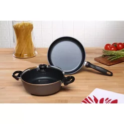 Alternative view of Swiss Diamond Classic Series Induction 3-Piece Cast Aluminum Nonstick Cookware Set In Gray