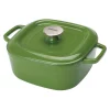 Bakeware Bayou Classic 4 Qt. Enameled Cypress Green Covered Casserole Dish