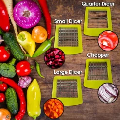 Kitchen Gadgets & Tools MegaChef 10-in-1 Multi-Use Salad Spinner With Slicer, Dicer And Chopper -Weston Shop green megachef salad spinners 985103126m c3 1000