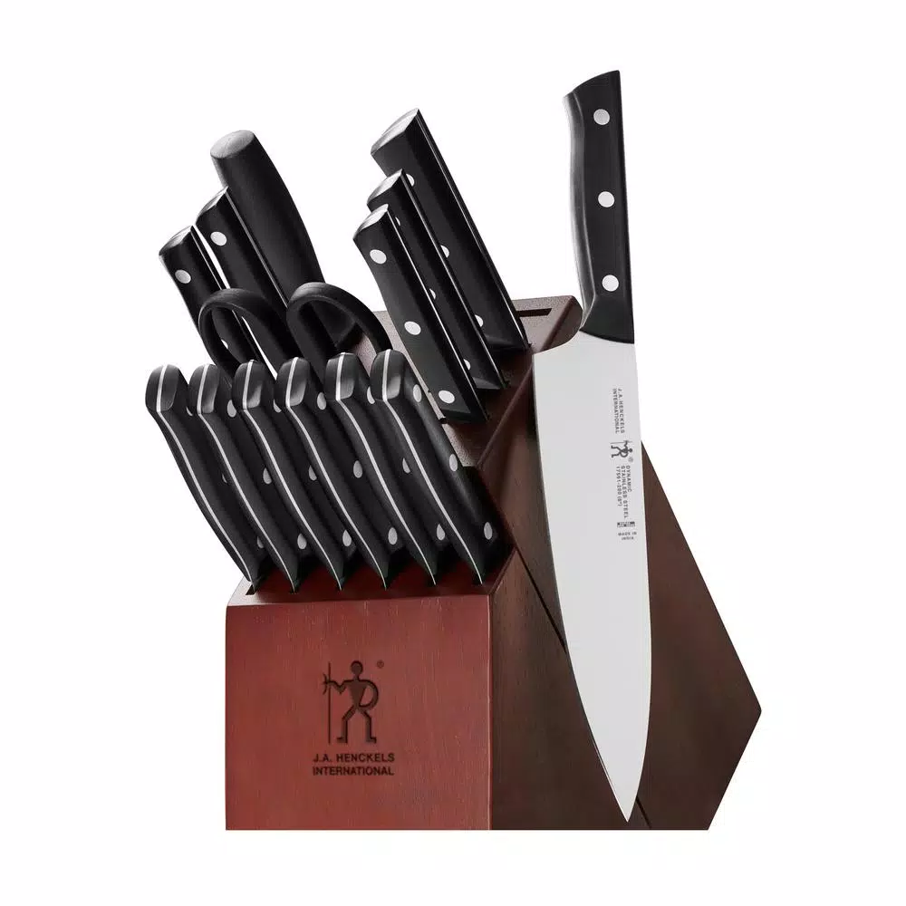 Cutlery Henckels Dynamic 15-Piece Stainless Steel German Knife Block Set