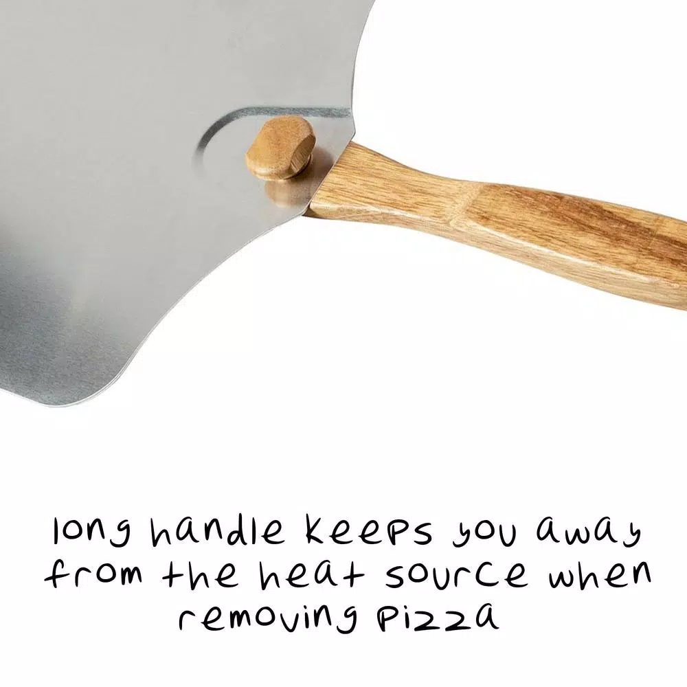 Bakeware Honey-Can-Do Honey-Can-Do 14 In. X 16 In. Aluminum Foldable Pizza Peel With Wood Handle 5 Bakeware Honey-Can-Do Honey-Can-Do 14 In. X 16 In. Aluminum Foldable Pizza Peel With Wood Handle - Image 3
