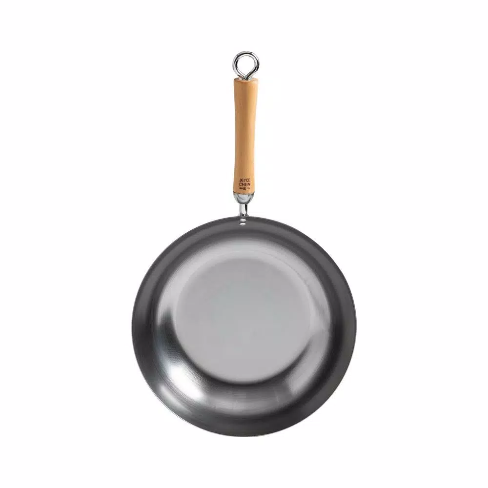 Cookware Honey-Can-Do Joyce Chen 12 In. Silver Carbon Steel Stir-Fry Pan With Birchwood Handle 3 Cookware Honey-Can-Do Joyce Chen 12 In. Silver Carbon Steel Stir-Fry Pan With Birchwood Handle