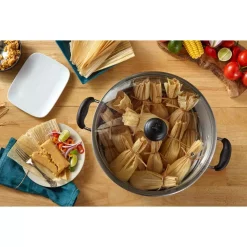 Cookware IMUSA Mexicana 20 Qt. Aluminum Stovetop Steamer With Glass Lid -Weston Shop imusa stock pots mexicana 420 44 1000