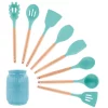 Kitchen Utensils MegaChef Light Teal Silicone And Wood Cooking Utensils (Set Of 9) 2 Kitchen Utensils MegaChef Light Teal Silicone And Wood Cooking Utensils (Set Of 9) -Weston Shop light teal megachef kitchen utensil sets 985114607m 64 1000