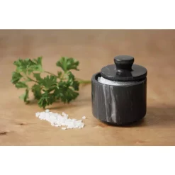 Kitchen Gadgets & Tools Fox Run Black Marble Salt Cellar -Weston Shop marble fox run salt pepper mills 3850 4f 1000