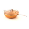 Cookware MasterPan Non-Stick Wok With Lid, 12 In. With Riveted Steel Handle 1 Cookware MasterPan Non-Stick Wok With Lid, 12 In. With Riveted Steel Handle -Weston Shop masterpan woks stir fry pans 62605 64 1000