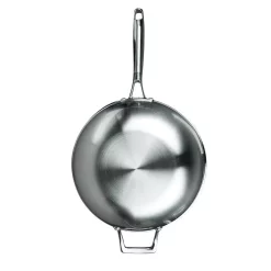 Cookware MasterPan 3-Ply Stainless Steel Premium ILAG 11 In. Non-Stick Scratch-Resistant Wok With Glass Lid 9 Cookware MasterPan 3-Ply Stainless Steel Premium ILAG 11 In. Non-Stick Scratch-Resistant Wok With Glass Lid -Weston Shop masterpan woks stir fry pans mp 102 4f 1000
