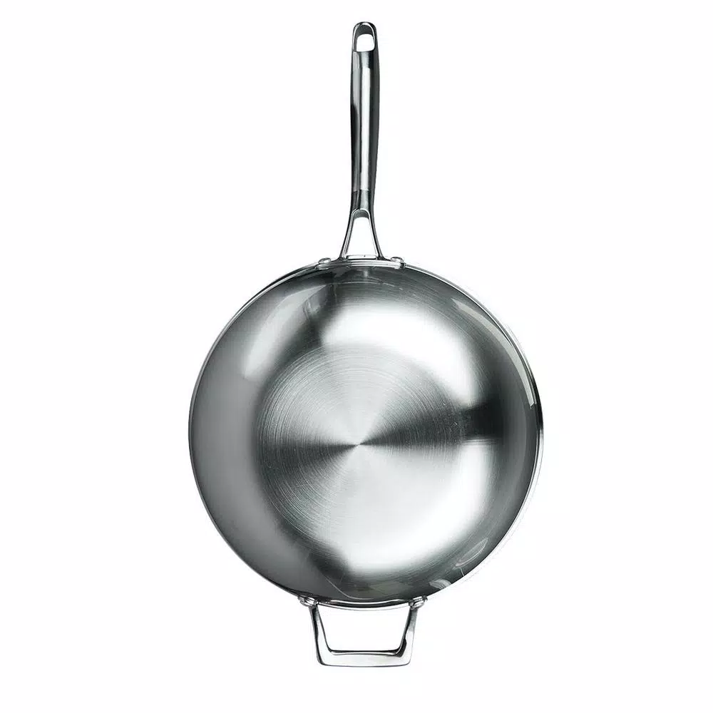 Cookware MasterPan 3-Ply Stainless Steel Premium ILAG 11 In. Non-Stick Scratch-Resistant Wok With Glass Lid 5 Cookware MasterPan 3-Ply Stainless Steel Premium ILAG 11 In. Non-Stick Scratch-Resistant Wok With Glass Lid - Image 3