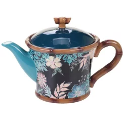 Cookware Certified International 24 Oz. Multi-Colored Exotic Jungle Teapot