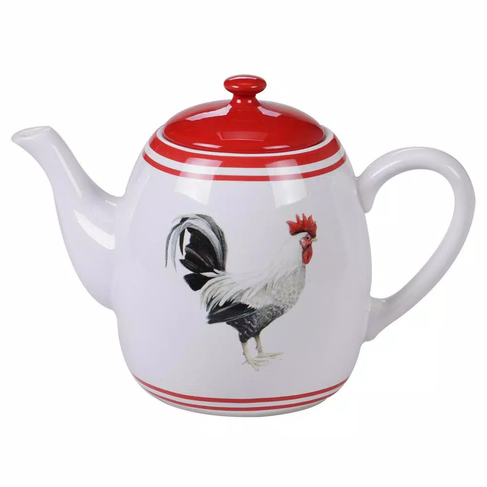 Cookware Certified International Homestead Rooster 4-Cup Multi-Colored Teapot 3 Cookware Certified International Homestead Rooster 4-Cup Multi-Colored Teapot