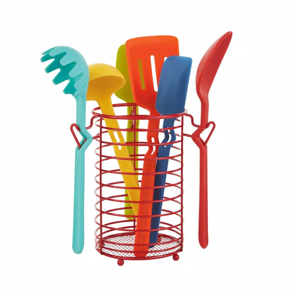 Kitchen Utensils Fiesta 7-Piece Silicone Utensil Set With Wire Caddy 4 Kitchen Utensils Fiesta 7-Piece Silicone Utensil Set With Wire Caddy - Image 2