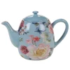 Cookware Certified International Spring Bouquet 40 Oz. 4-Cup Multicolored Teapot