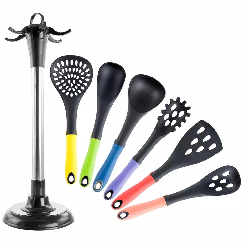Kitchen Utensils MegaChef Assorted Color Nylon Cooking Utensils (Set Of 7) 8 Kitchen Utensils MegaChef Assorted Color Nylon Cooking Utensils (Set Of 7) - Image 6
