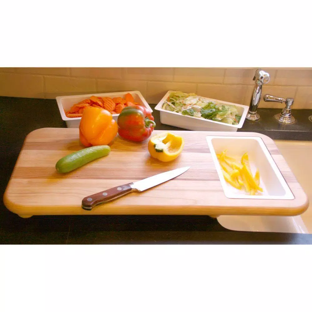 Cutlery Catskill Craftsmen Hardwood Cutting Board With Cut βnβ Catch Removable Tray - Image 3
