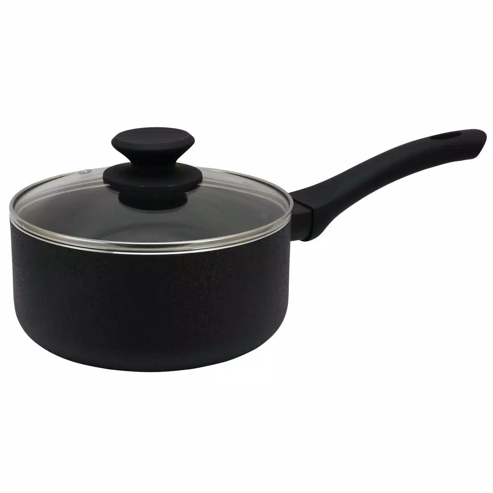 Cookware Oster Ashford 2 Qt. Aluminum Nonstick Sauce Pan In Black With Glass Lid 3 Cookware Oster Ashford 2 Qt. Aluminum Nonstick Sauce Pan In Black With Glass Lid