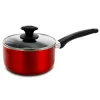 Cookware Oster Merrion 2.5 Qt. Aluminum Nonstick Sauce Pan In Red With Glass Lid -Weston Shop oster sauce pans 985112247m 64 1000