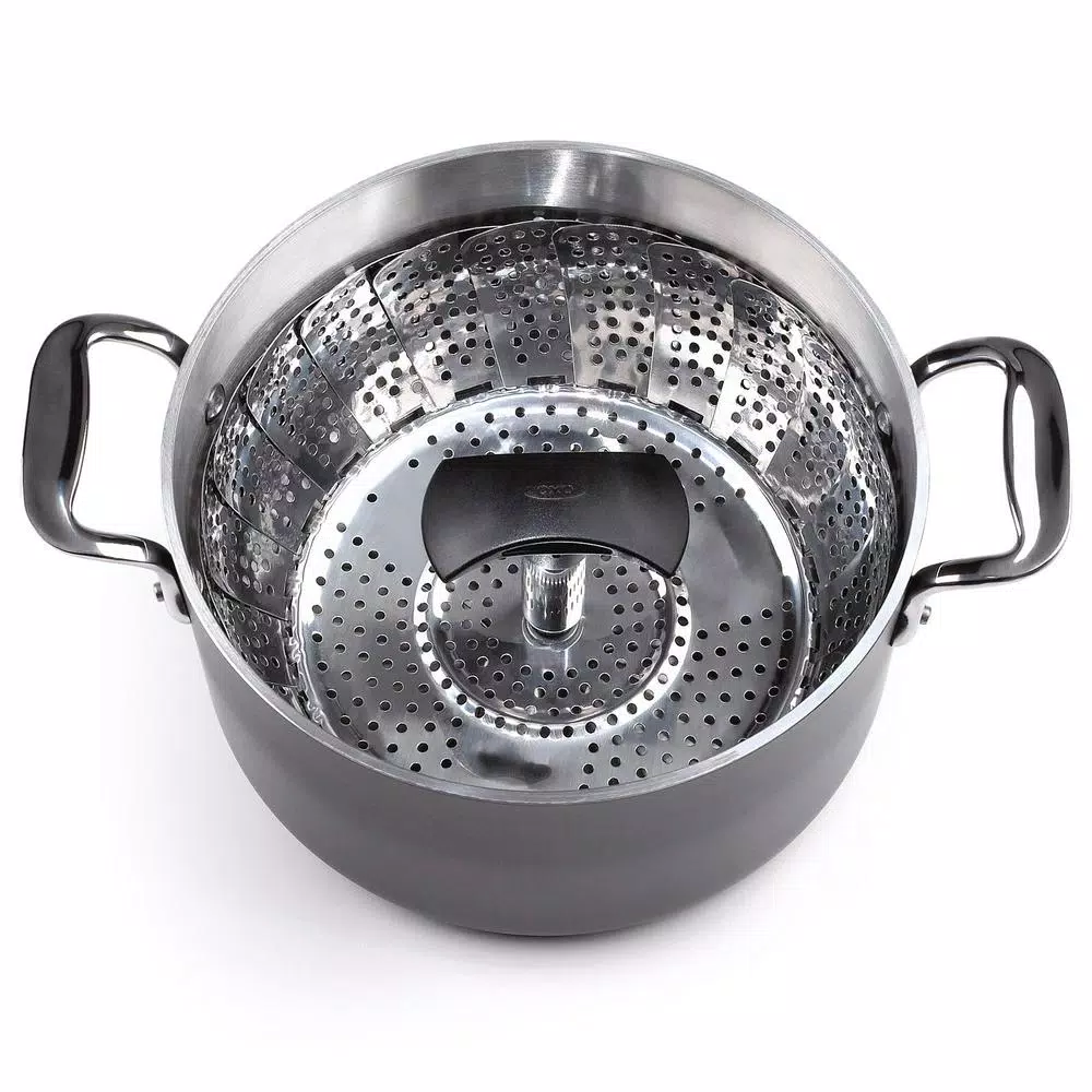 Cookware OXO Good Grips Stainless Steel Steamer With Extendable Handle 7 Cookware OXO Good Grips Stainless Steel Steamer With Extendable Handle - Image 5