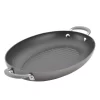 Cookware Circulon Elementum 15 In. Hard-Anodized Aluminum Nonstick Grill Pan In Oyster Gray 1 Cookware Circulon Elementum 15 In. Hard-Anodized Aluminum Nonstick Grill Pan In Oyster Gray -Weston Shop oyster gray circulon griddles grill pans 84594 64 1000