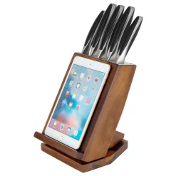 Cutlery Ozeri 6-Piece Japanese Stainless Steel Knife Block Set With Rotating Knife Block And Tablet Holder