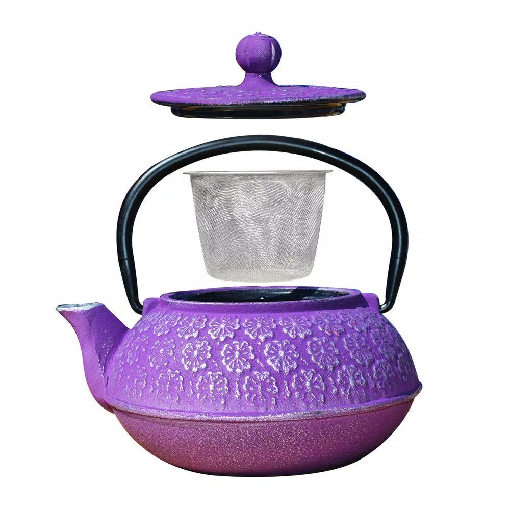 Cookware Old Dutch Cherry Blossom 2.75-Cup Teapot In Plum 4 Cookware Old Dutch Cherry Blossom 2.75-Cup Teapot In Plum - Image 2