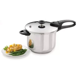 Cookware Presto 6 Qt. Stainless Steel Pressure Cooker -Weston Shop presto stovetop pressure cookers 01365 4f 1000