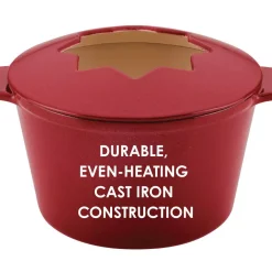 Kitchen Gadgets & Tools Rachael Ray Cast Iron Red Shimme Fondue Pot Set, 1.5-Quart -Weston Shop rachael ray specialty kitchen gadgets 47870 4f 1000