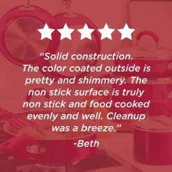 Cookware Rachael Ray 3 Qt. Create Delicious Aluminum Nonstick Steam Set, Red Shimmer 13 Cookware Rachael Ray 3 Qt. Create Delicious Aluminum Nonstick Steam Set, Red Shimmer -Weston Shop rachael ray stock pots 12158 fa 1000