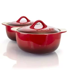 Alternative view of Bakeware Crock-Pot Artistan 4-Piece Round Stoneware Casseroles With Lids