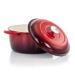 Bakeware MegaChef MegaChef 5 Qt. Round Enameled Cast Iron Casserole In Red With Lid 9 Bakeware MegaChef MegaChef 5 Qt. Round Enameled Cast Iron Casserole In Red With Lid -Weston Shop red megachef casserole dishes 985112873m c3 1000