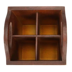 Alternative view of Kitchen Utensils 3R Studios Dorian 7 In. H X 7 In. W Rustic Brown Utensil Holder