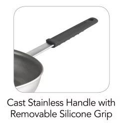 Cookware Tramontina Professional Fusion 14 In. Aluminum Frying Pan In Satin Silver -Weston Shop satin silver tramontina skillets 80114 521ds 4f 1000