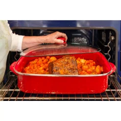 Cookware Golden Rabbit Sea Glass 10.5 Qt. Enamelware Roasting Pan With Lid 7 Cookware Golden Rabbit Sea Glass 10.5 Qt. Enamelware Roasting Pan With Lid -Weston Shop sea glass golden rabbit roasting pans gl15 fa 1000
