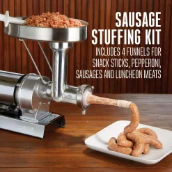 Kitchen Gadgets & Tools Weston Butcher Series #12 0.75 HP Electric Meat Grinder With Sausage Stuffing Kit 14 Kitchen Gadgets & Tools Weston Butcher Series #12 0.75 HP Electric Meat Grinder With Sausage Stuffing Kit -Weston Shop silver black weston meat grinders 09 1201 w fa 1000