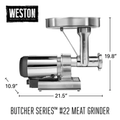 Alternative view of Kitchen Gadgets & Tools Weston Butcher Series #22 1 HP Electric Meat Grinder With Sausage Stuffing Kit