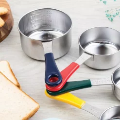 Bakeware Fox Run 4-Piece Stainless Steel Measuring Cup Set 19 Bakeware Fox Run 4-Piece Stainless Steel Measuring Cup Set -Weston Shop silver fox run measuring cups measuring spoons 4839 1f 1000