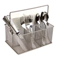 Mind Reader Silver Storage Basket/Holder For Kitchen Utensils And Office Supplies 12 Mind Reader Silver Storage Basket/Holder For Kitchen Utensils And Office Supplies -Weston Shop silver mind reader utensil holders meshbasket sil 1f 1000
