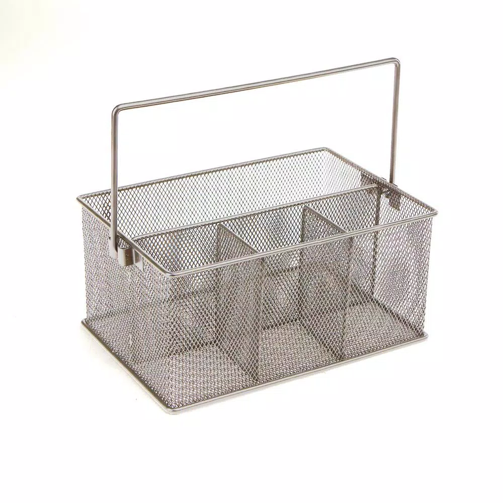 Mind Reader Silver Storage Basket/Holder For Kitchen Utensils And Office Supplies 5 Mind Reader Silver Storage Basket/Holder For Kitchen Utensils And Office Supplies - Image 3