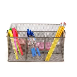 Alternative view of Mind Reader Silver Storage Basket/Holder For Kitchen Utensils And Office Supplies